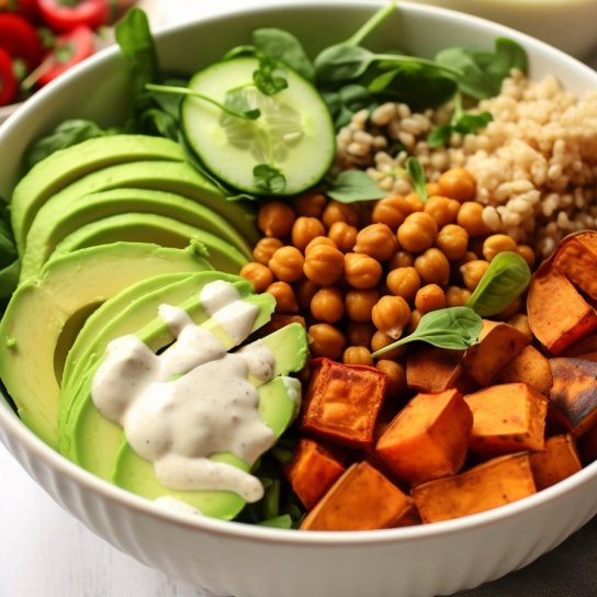 Будда-боул з нутом та бататом