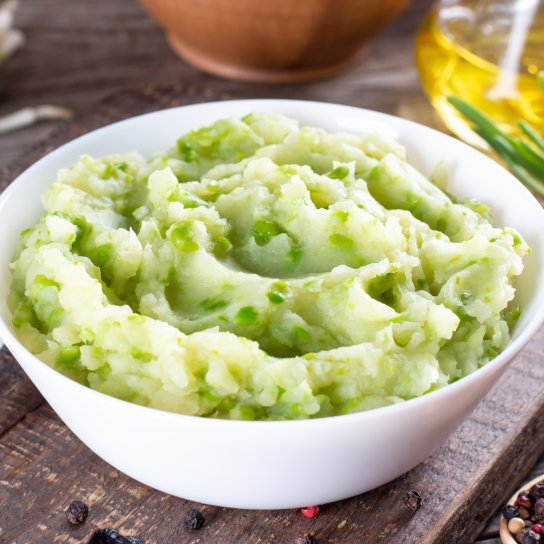 Пюре із зеленим горошком і м'ятою