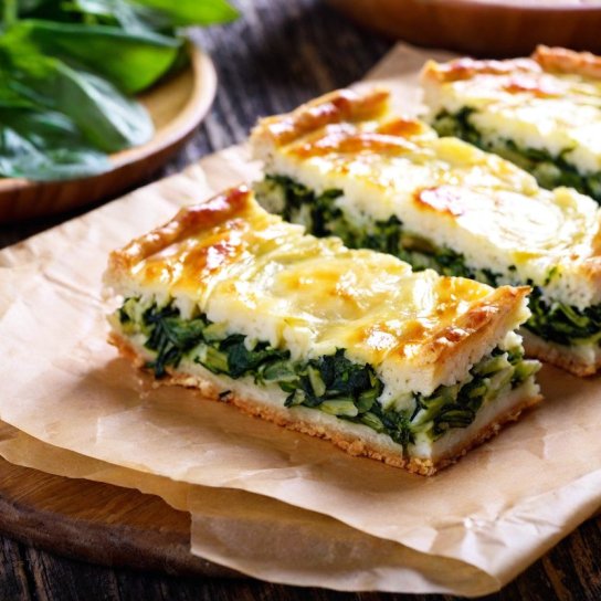 Гжибек зі шпинатом