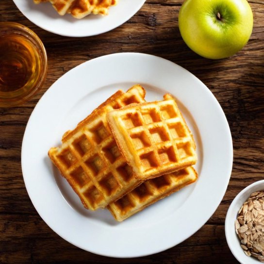 Вівсяні вафлі з яблуком