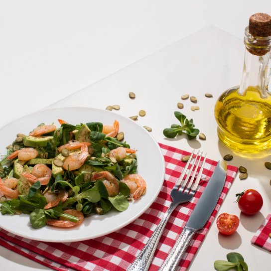 Салат з креветками