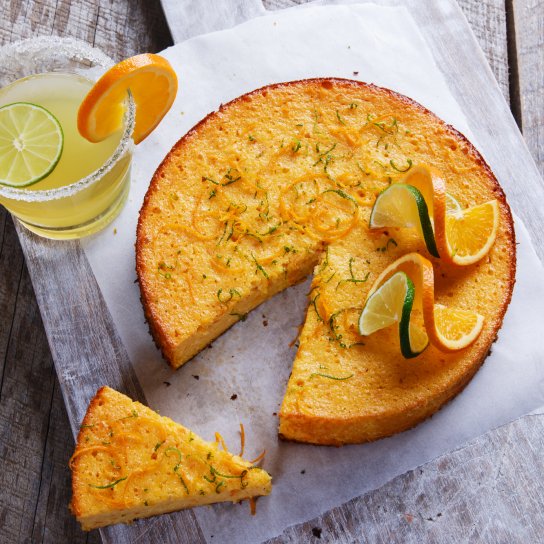 Пирог с апельсином и корицей