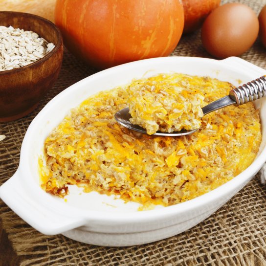 Запіканка з вівсянкою та гарбузом