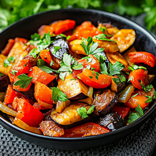 Рагу з куркою та соусом унагі