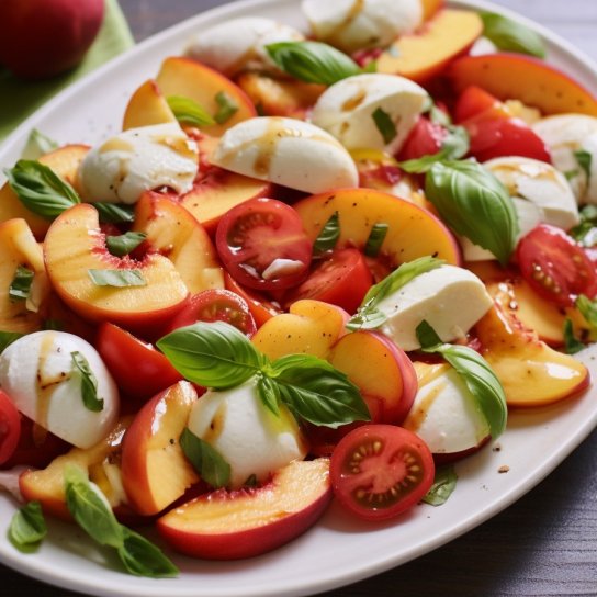 Капрезе з персиками