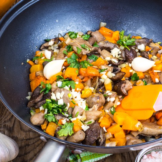 Батат з грибами