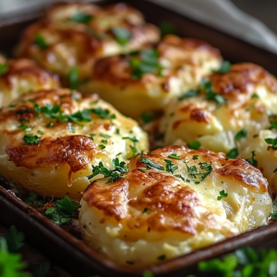 Бита картопля під сиром