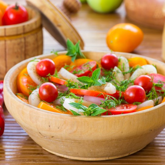 Пісний салат з кальмарами