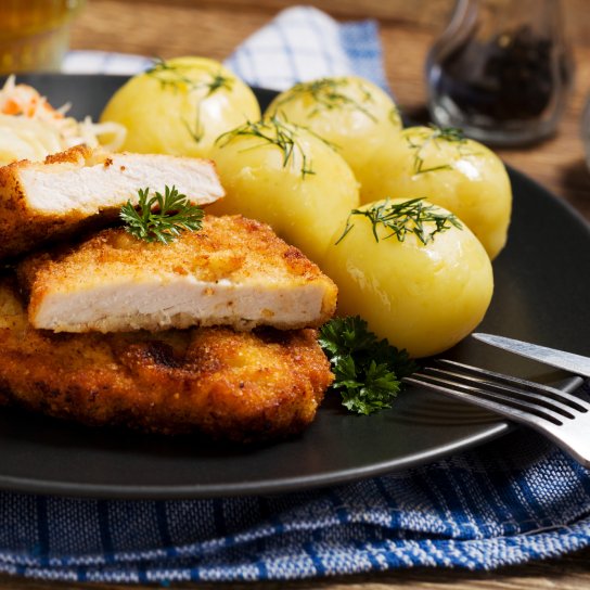 Отбивные в картофельной панировке