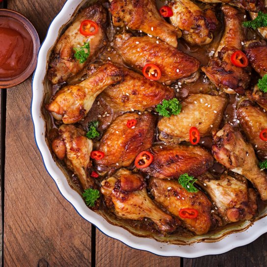 Запечені крильця теріякі