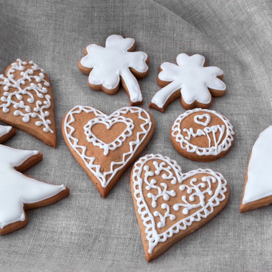 Пряники з білквою глазур'ю