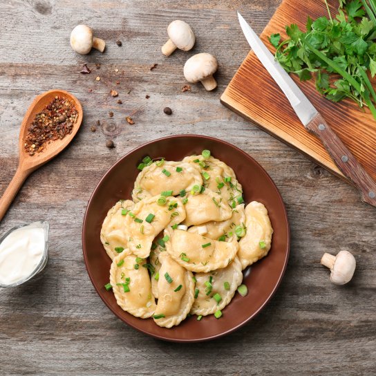 Вареники с грибами