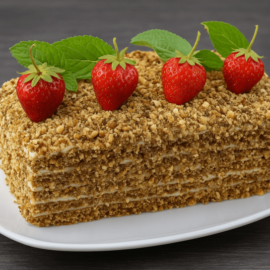 Торт з вафель «Полуниця в сметані»