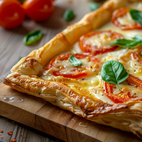 Слойка «Капрезе» з соусом песто