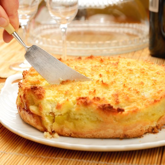 Заливний банановий пиріг