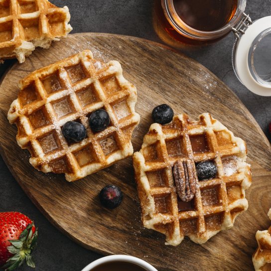 вафли с ягодами