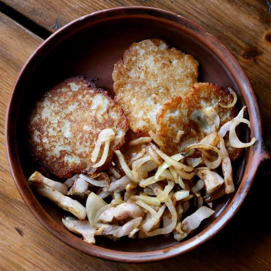 Деруни з беконом