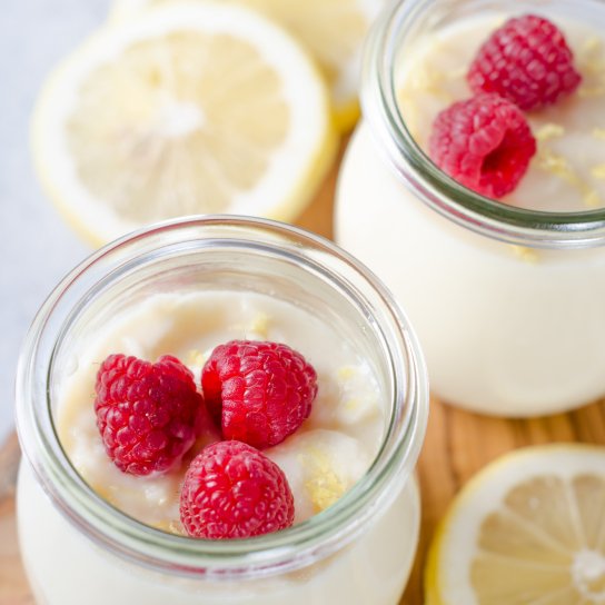 Ванільний курд з малиною