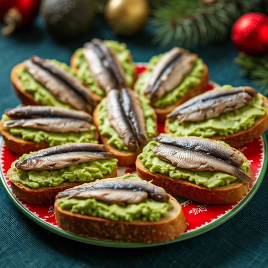 Зелені бутерброди зі шпротами