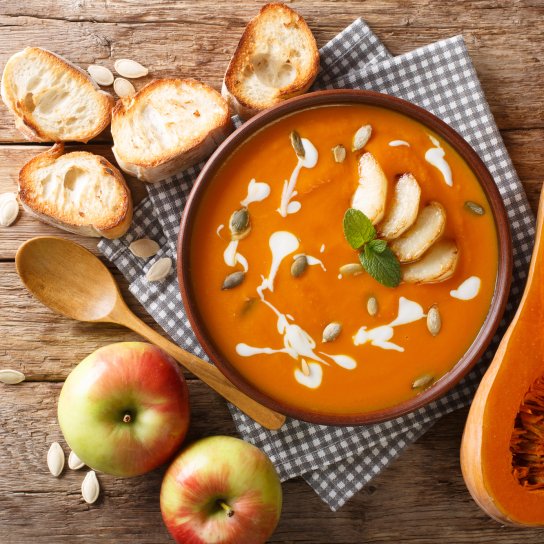 Яблочный суп с тыквой