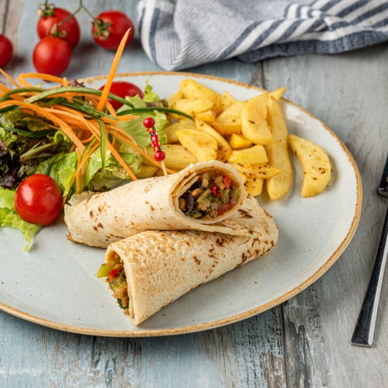 Шаурма з гливами і квасолею