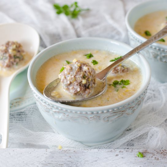 Овощной суп с рыбными фрикадельками