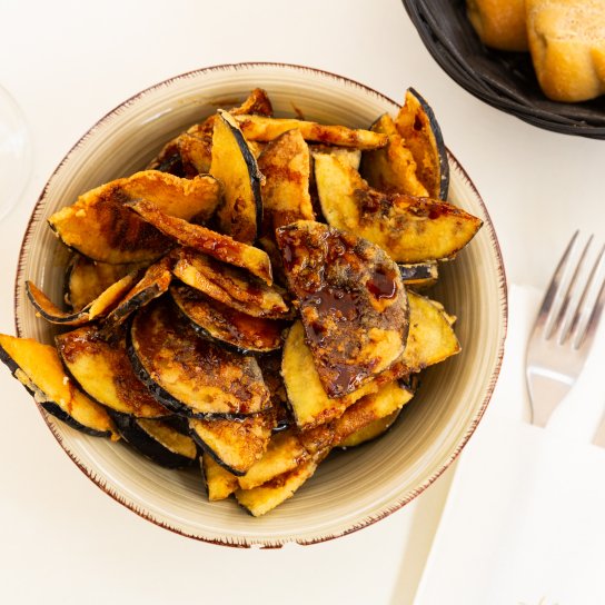 Смажені баклажани з медом