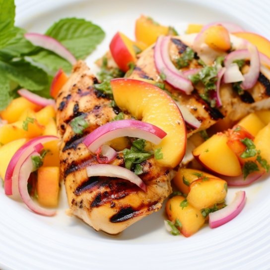Запечена куряча грудка з нектариновим соусом
