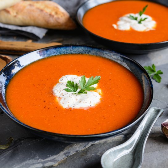 Суп із запеченого перцю