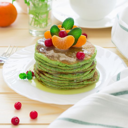 панкейки зі шпинатом