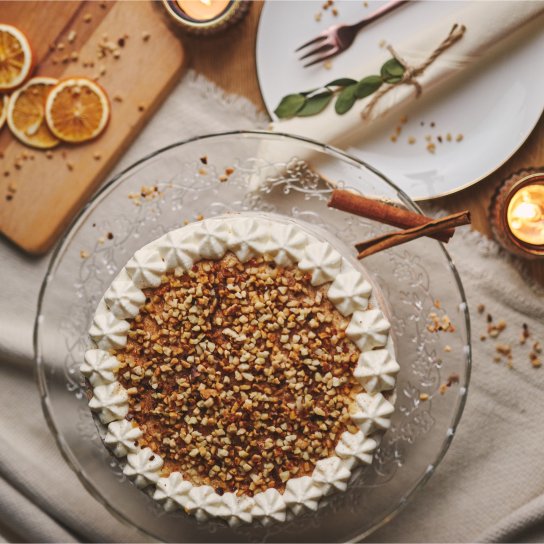 Кавово-кокосовий торт на Новий рік