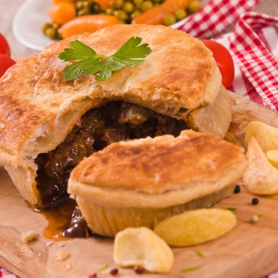 Британский пудинг с телятиной и почками