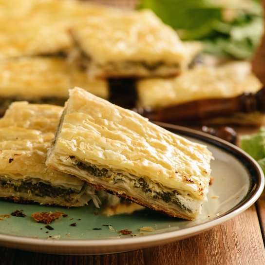 пирог со шпинатом и фетой