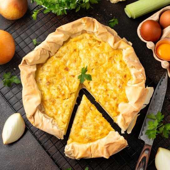 сирно-кабачковий пиріг з готового тіста
