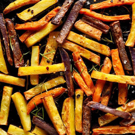 Фіолетова картопля з бататом