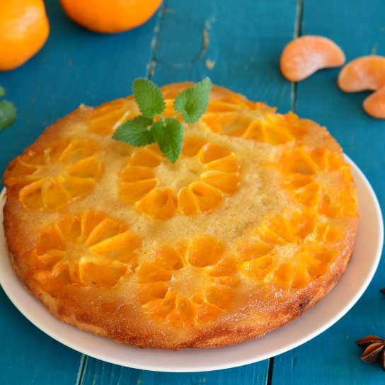 Мандариновий пиріг на розпушувачі
