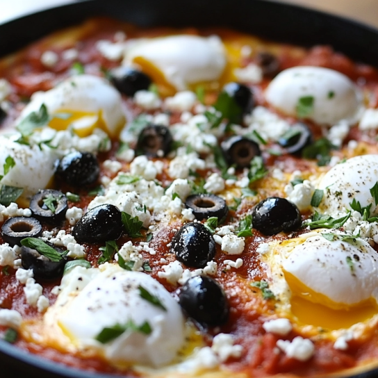 Шакшука з фетою та оливками