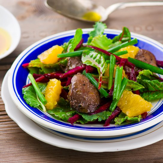 Буряковий салат з печінкою