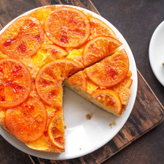 Пиріг з мандаринами на сковороді