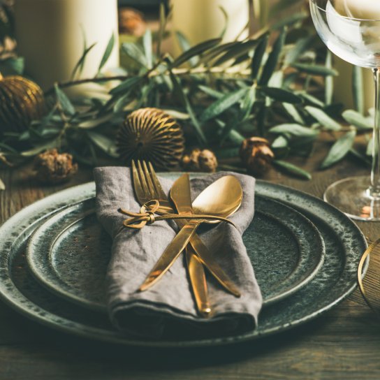 новорічний декор, посуд