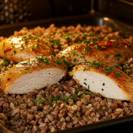 гречана каша з куркою