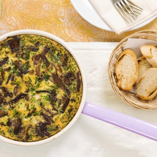 Омлет з гливами і зеленню