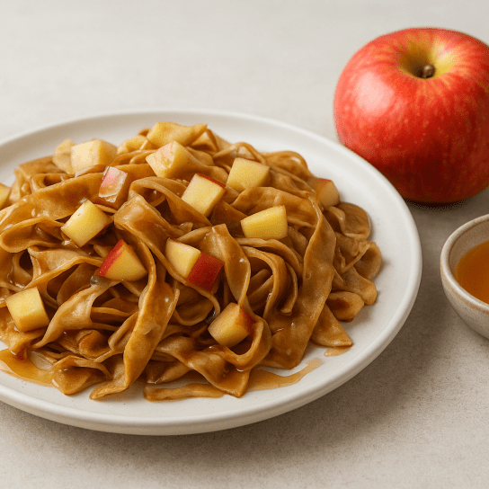 Локшина з млинців на сковороді