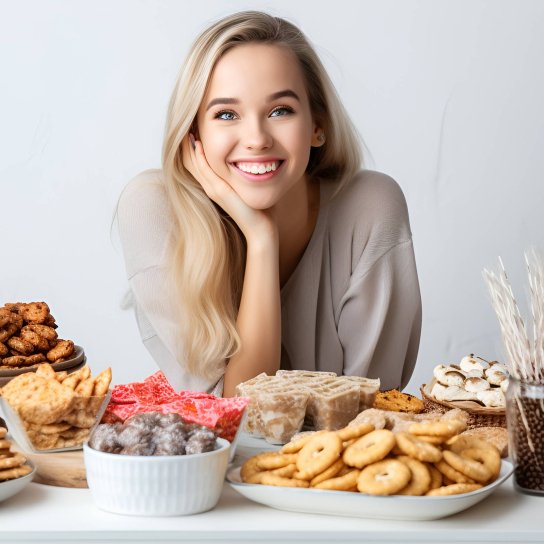 Дівчина за столом