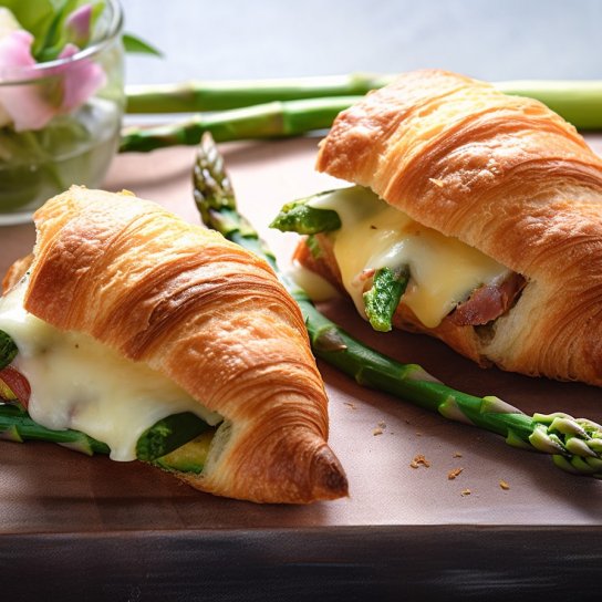 Круасани зі спаржею