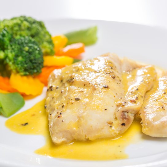 Камбала в лимонно-масляній заправці