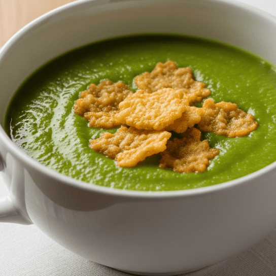 Зелений суп із пармезаном