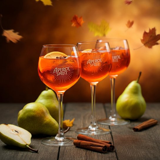 апероль шпріц із грушевим соком і корицею