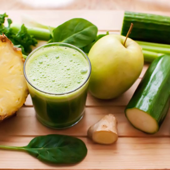 Зелені овочі та фрукти