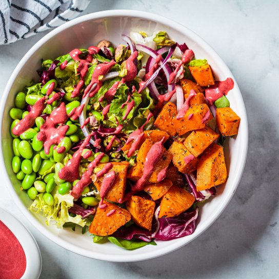 салат з бататом та квасолею